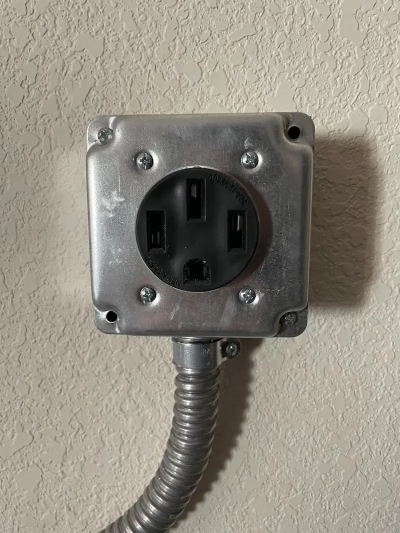 NEMA 14-50 outlet installed for Electrical Panel Upgrade in Calumet